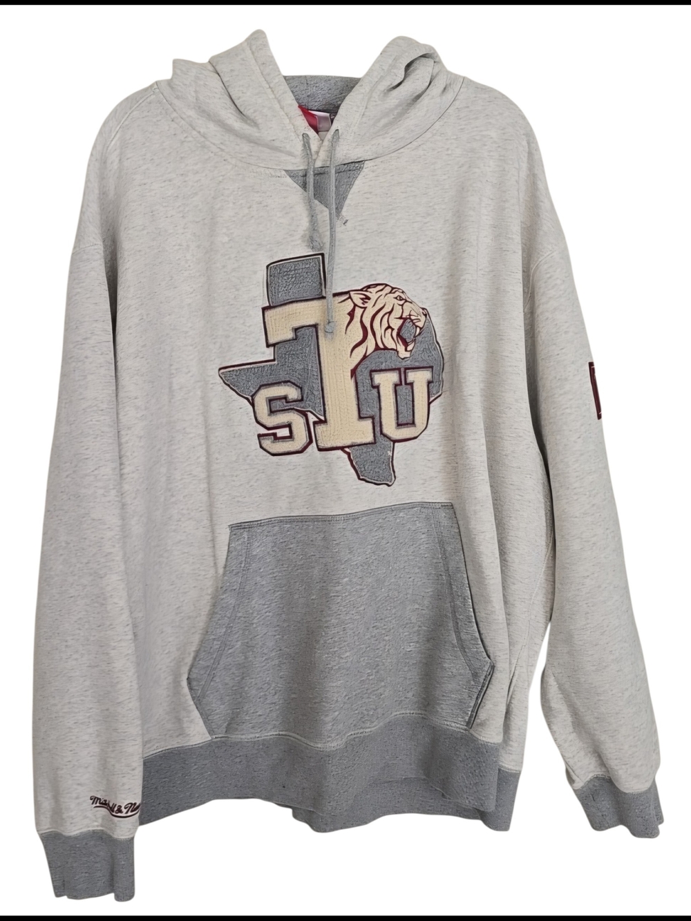 Texas Southern University TSU Tigers Mitchell & Ness Gray Hoodie Men's 2XL NCAA